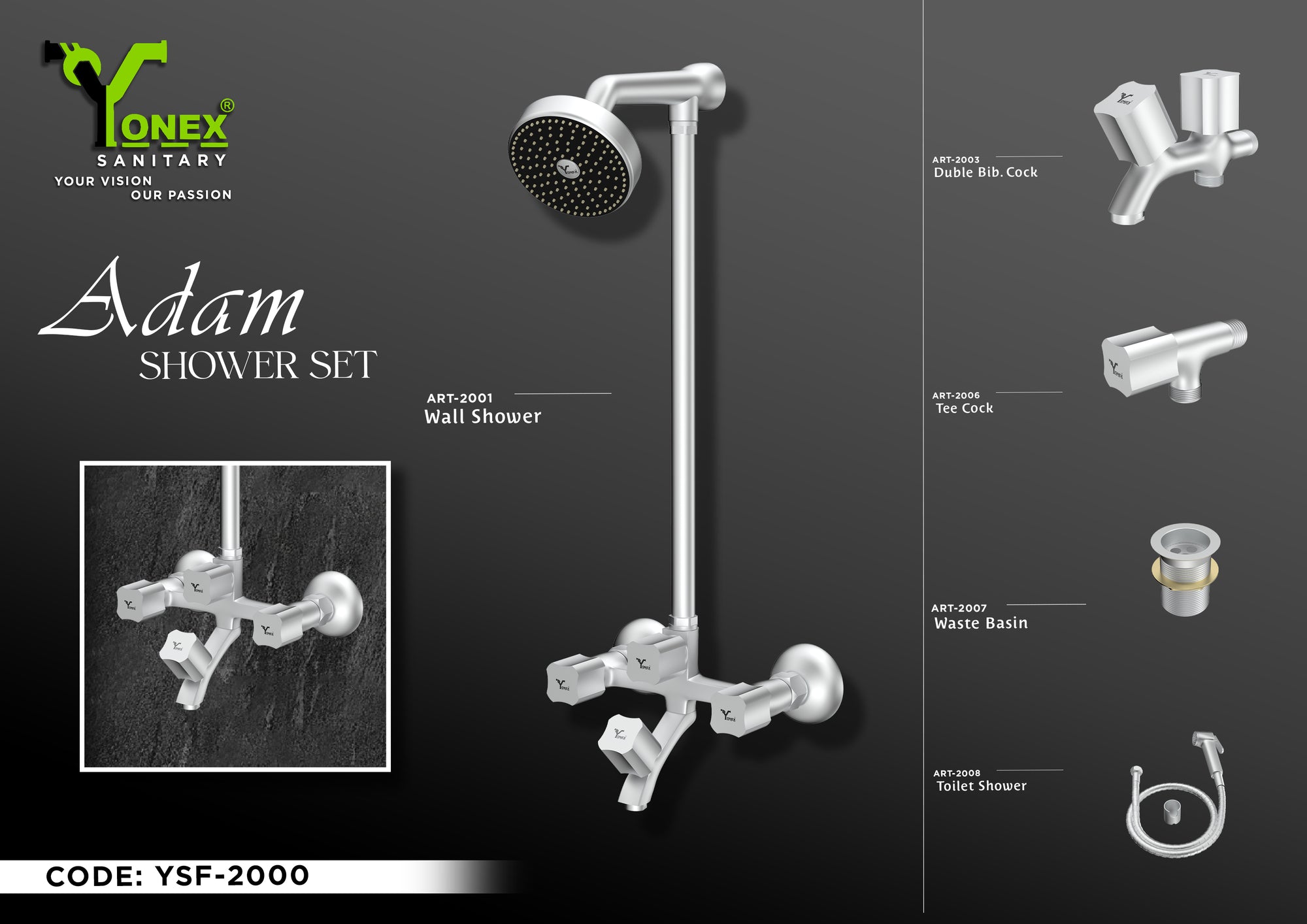 ADAM SHOWER set